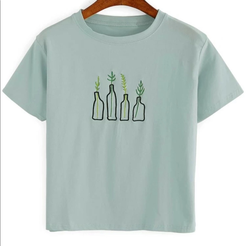 Light green top